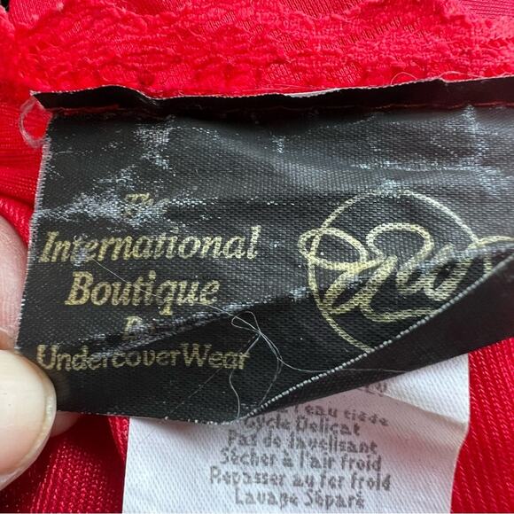 Vintage Red Lace Nightgown The International Boutique – Made in USA – Size 1X - Picture 9 of 11